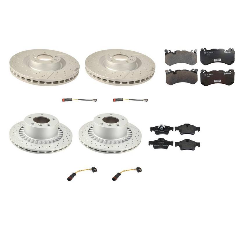 Mercedes Disc Brake Pad and Rotor Kit - Front and Rear (375mm/330mm) 008420412028